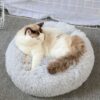 round fluffy dog bed (526)